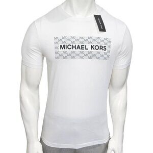 NWT MICHAEL KORS MSRP $58.99 MENS WHITE CREW NECK SHORT SLEEVE T-SHIRT SIZE S XL